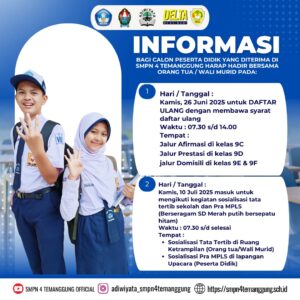 Informasi Masuk Sekolah Bagi Calon Murid Baru
